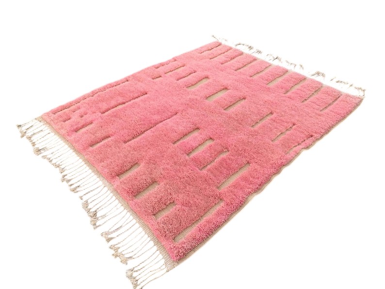 Moroccan Berber rug pink, berber Pink carpet handmade natural color rug, eco-friendly rug,8x10 ft rugs timeless wool rug, Mrirt rug Pink rug