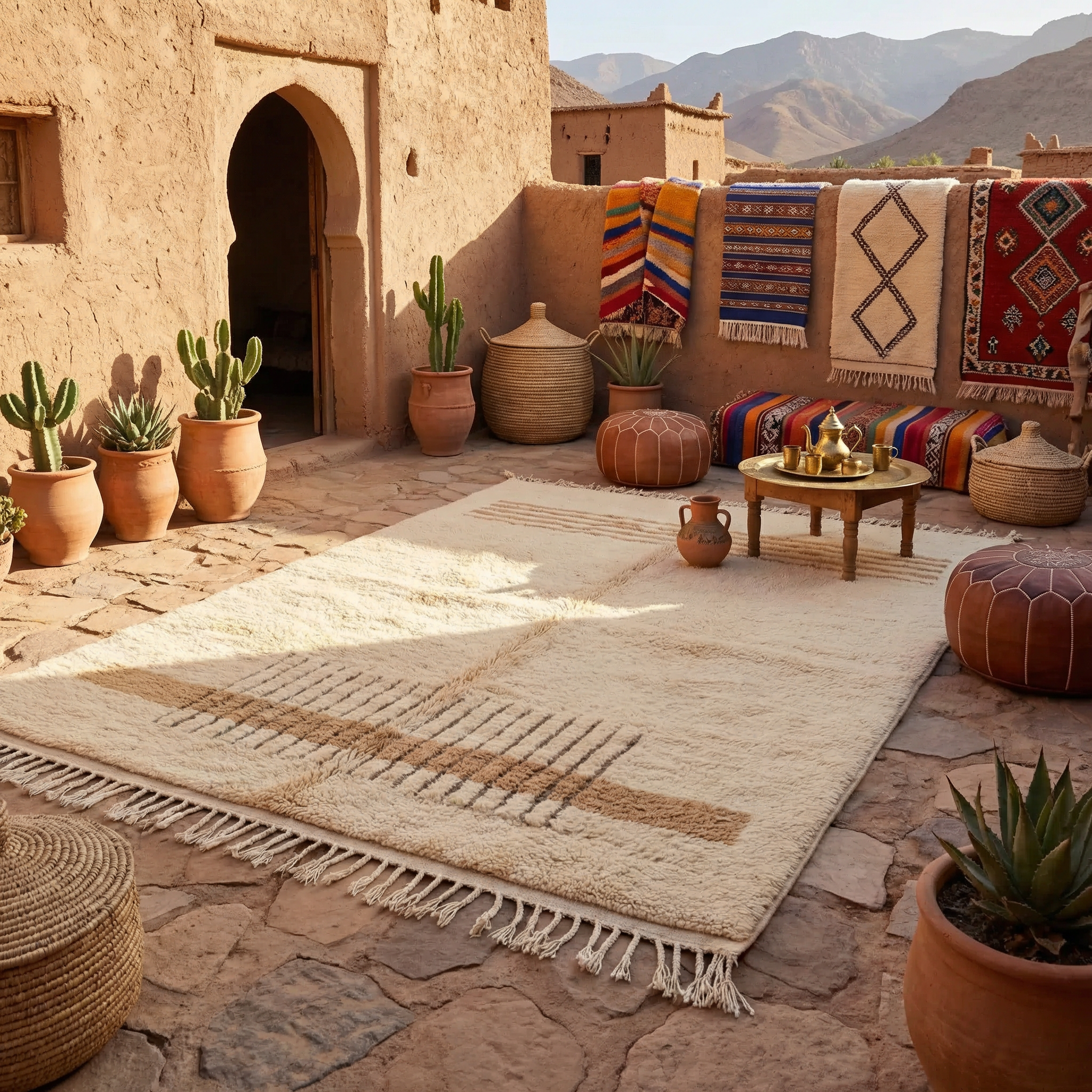 Custom Moroccan Rugs | Handmade Berber Carpets | Beni Ourain Wool Rugs