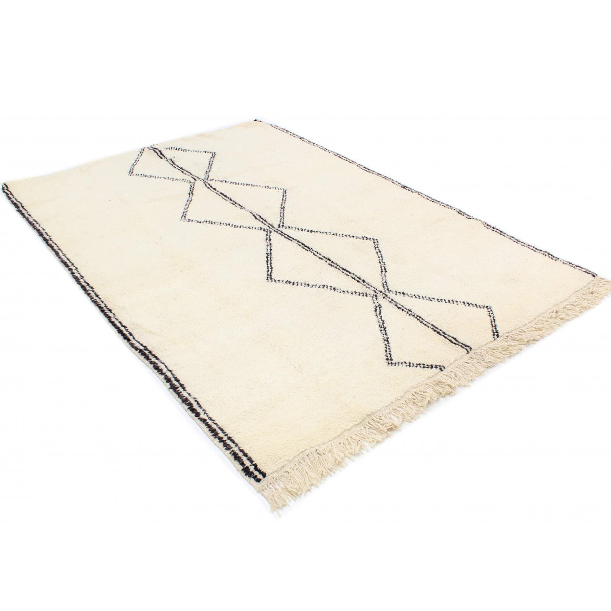 Aicha - Traditional Yellow Cream And Blue Carpet From Fint - Moroccan Rug, Berber Carpet, Custom, Handmade