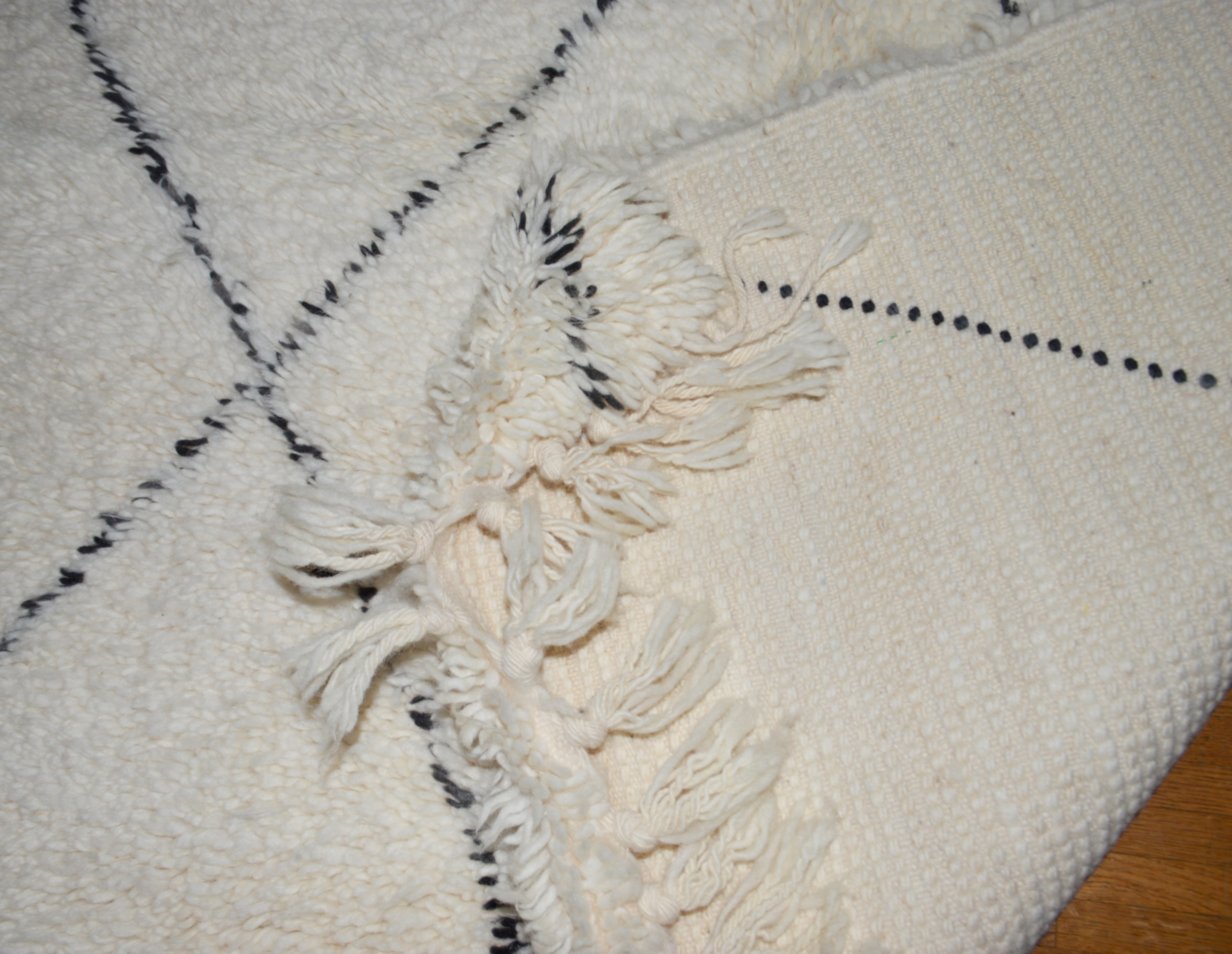 160 x  115 cm Premium Beni Ourain Teppich  100% Wolle 