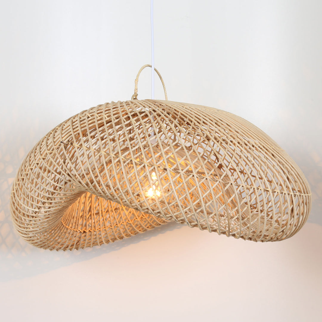 Rattan Pendelleuchte LUN 