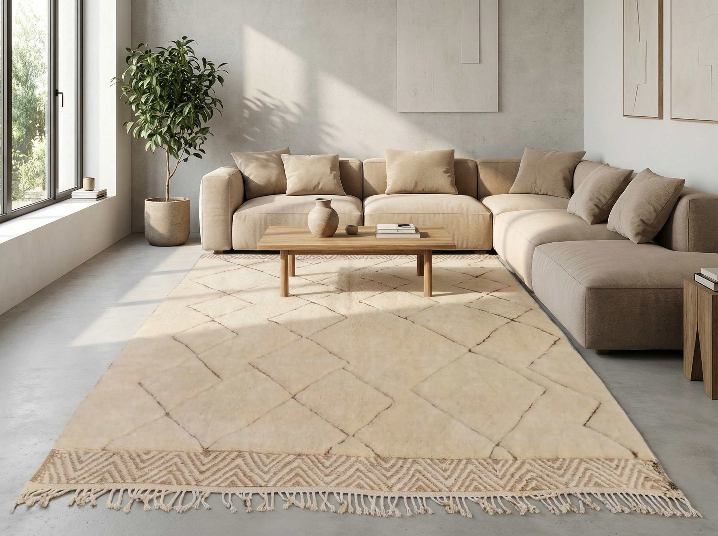 Blue White - Beni Ourain Rug, Handmade Rug, White And Blue Rug, Moroccan Rug, Custom Rug, Striped Blue Rug, Handwoven Rug Blue