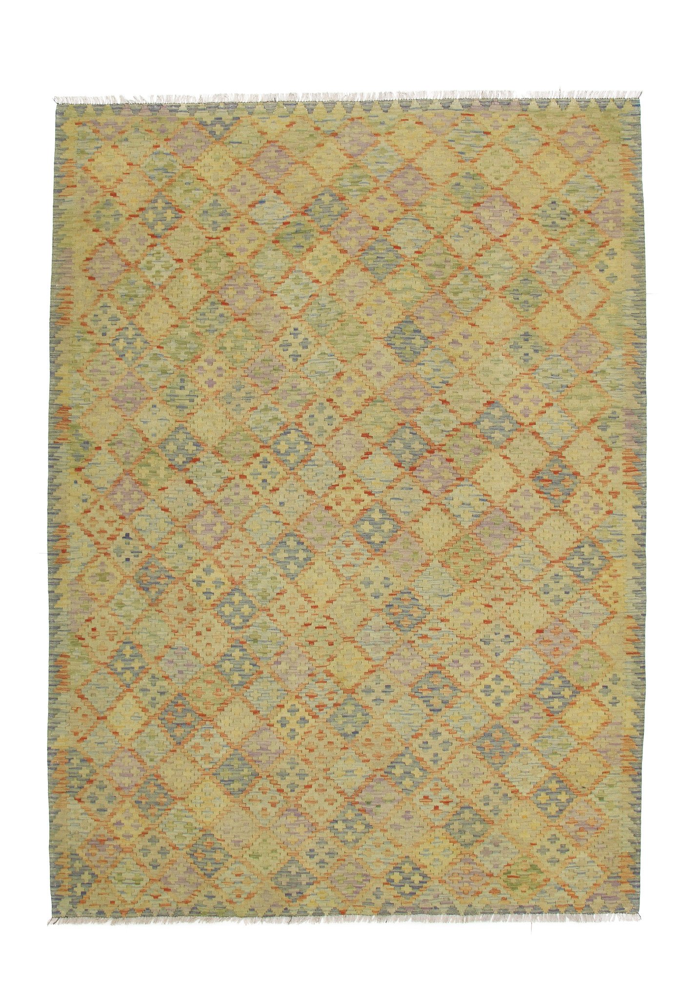 Kelim Teppich – Beige Grün 300 X 206 cm              