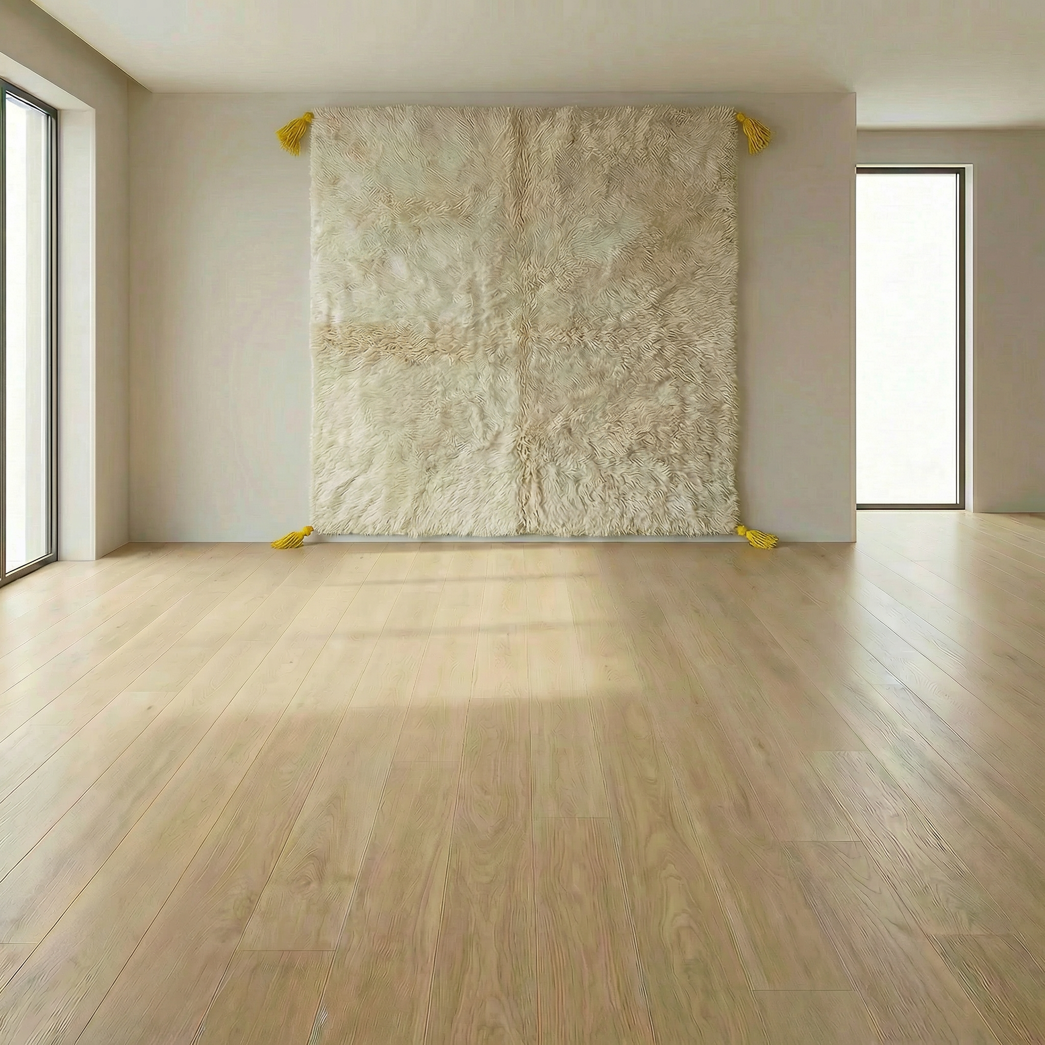 Beige And Brown - Moroccan Rugs  Handmade Berber Carpets , Beni Ourain Wool Rugs