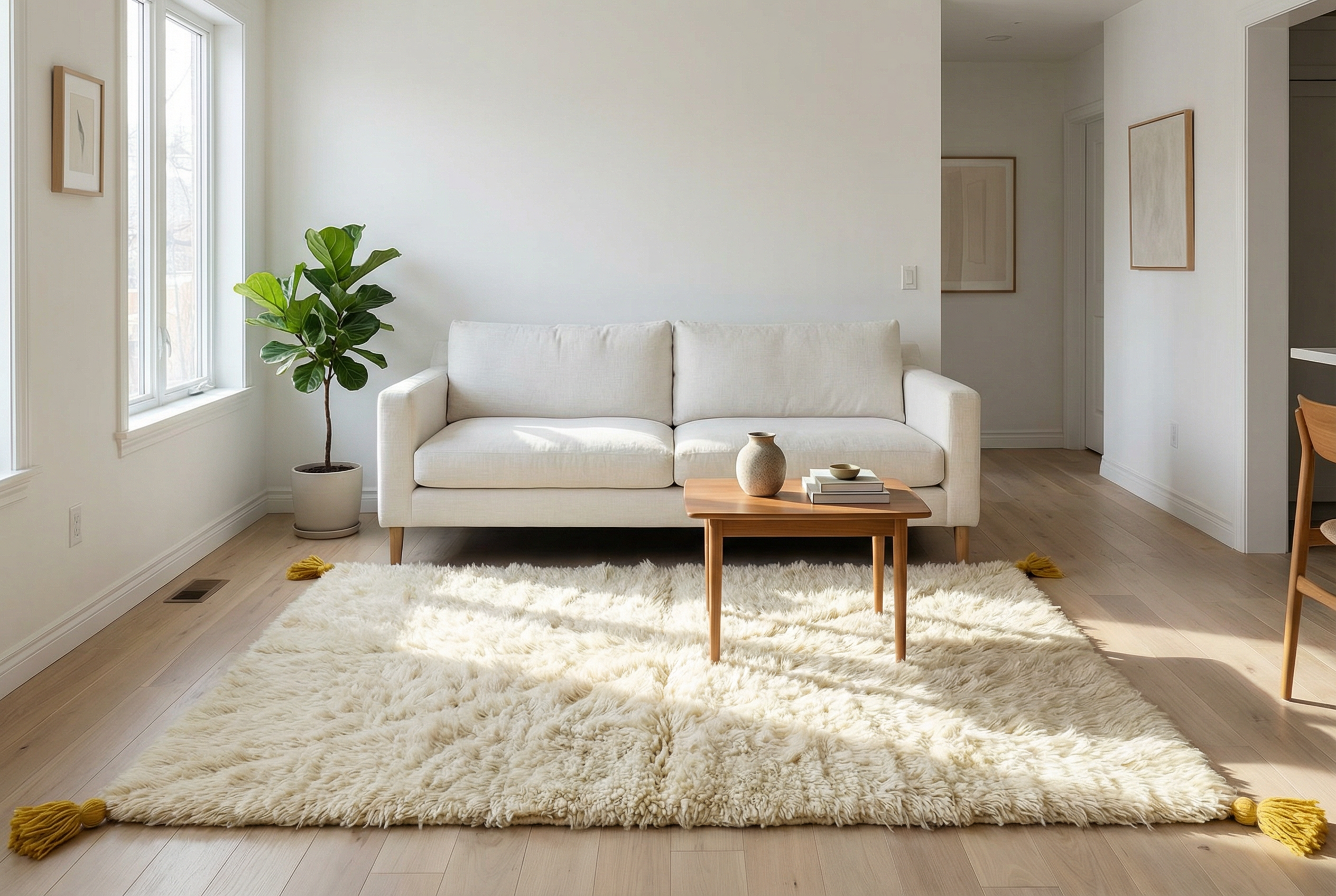 Beige And Brown - Moroccan Rugs  Handmade Berber Carpets , Beni Ourain Wool Rugs