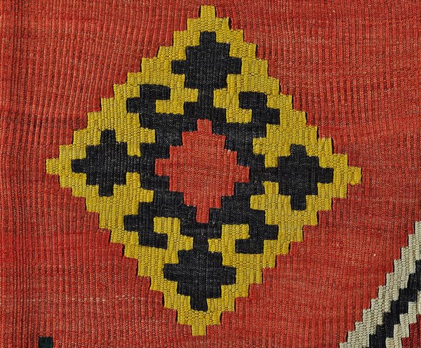 Vintage feiner Kelim Teppich  – 205 x 140 cm Unikat 15