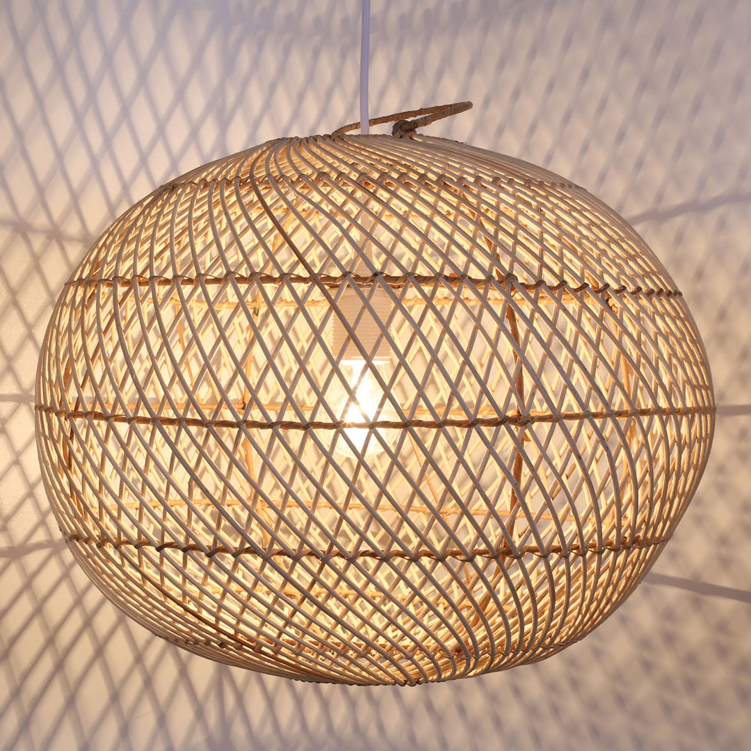 Deckenleuchte Rattan Rund