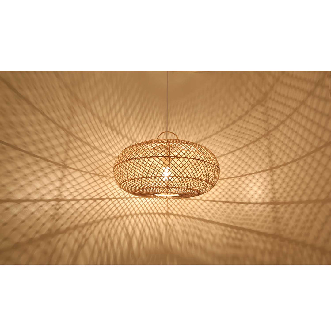 Pendelleuchte Rattan Lampe Oval 