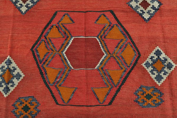 Vintage feiner Kelim Teppich  – 205 x 140 cm Unikat 15