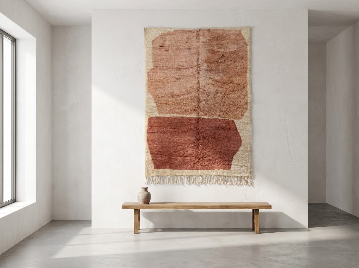 Aicha - Traditional Yellow Cream And Blue Carpet From Fint - Moroccan Rug, Berber Carpet, Custom, Handmade