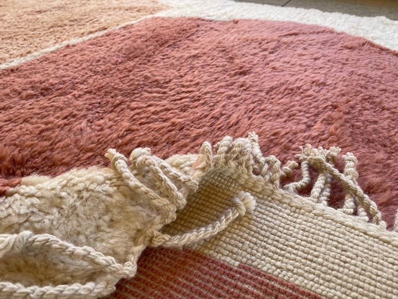 Aicha - Traditional Yellow Cream And Blue Carpet From Fint - Moroccan Rug, Berber Carpet, Custom, Handmade