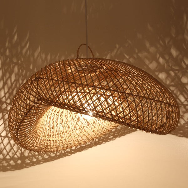 Rattan Pendelleuchte LUN 