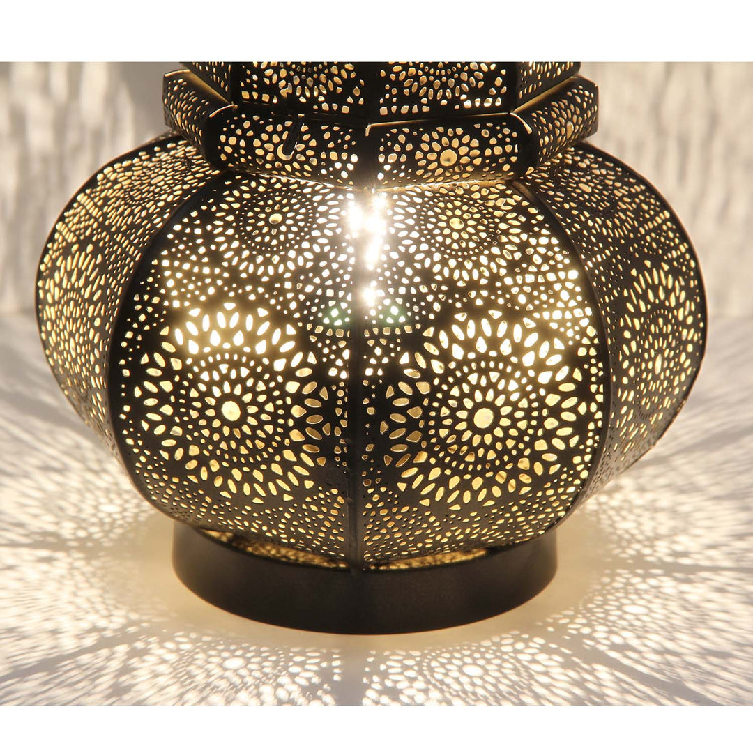 Orientalische Tischlampe  – Schwarz Gold,  MONA 