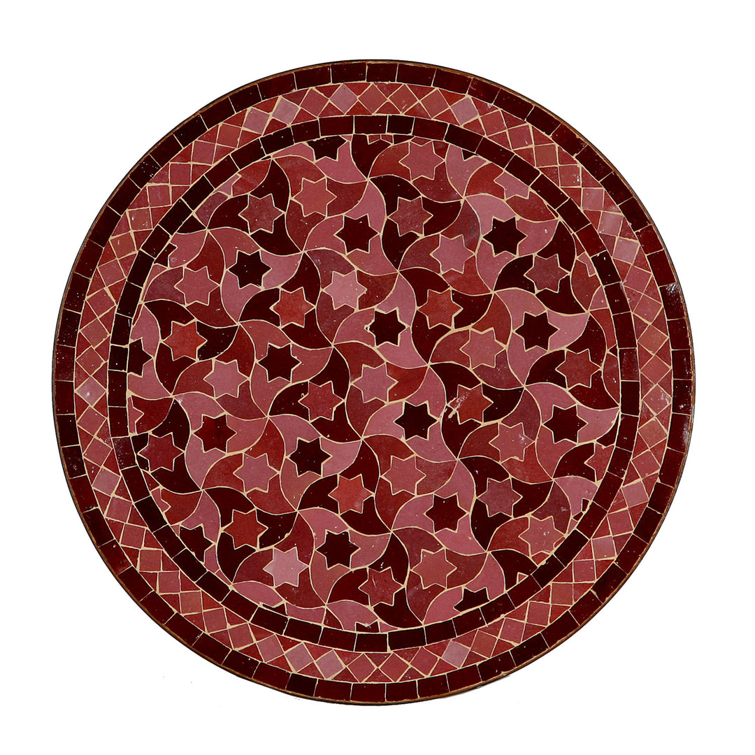 Mosaiktisch Rund Rot & Rosa Ø 60 cm
