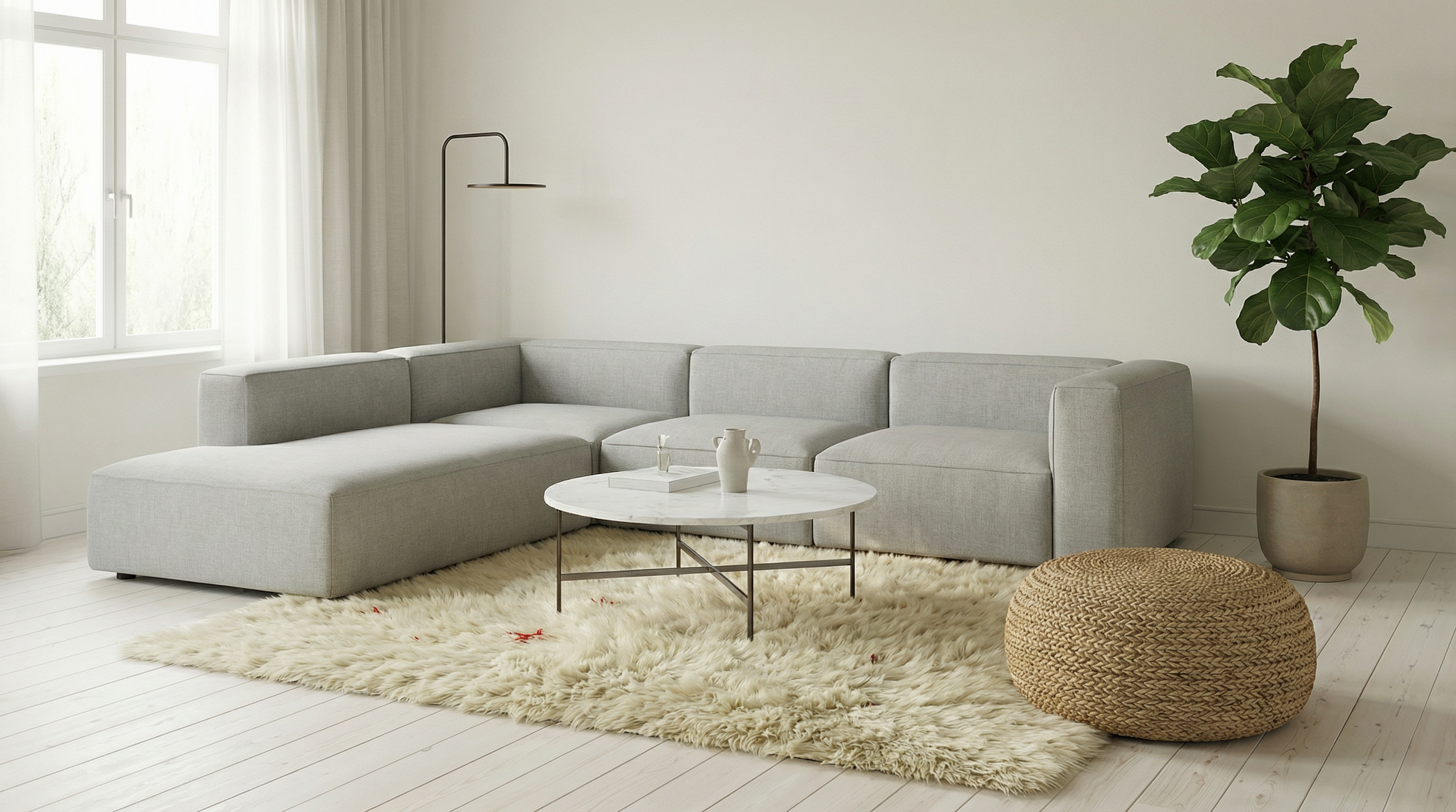 Creamy Geometric Beni Ourain Khaki Green Elements