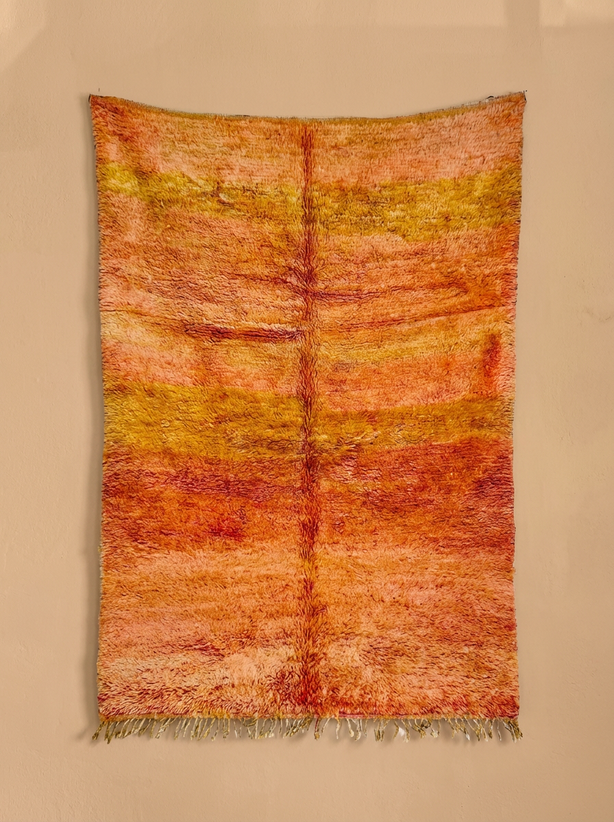 Beni Mguild  vintage Berberteppich in Orange   270 x 170 cm