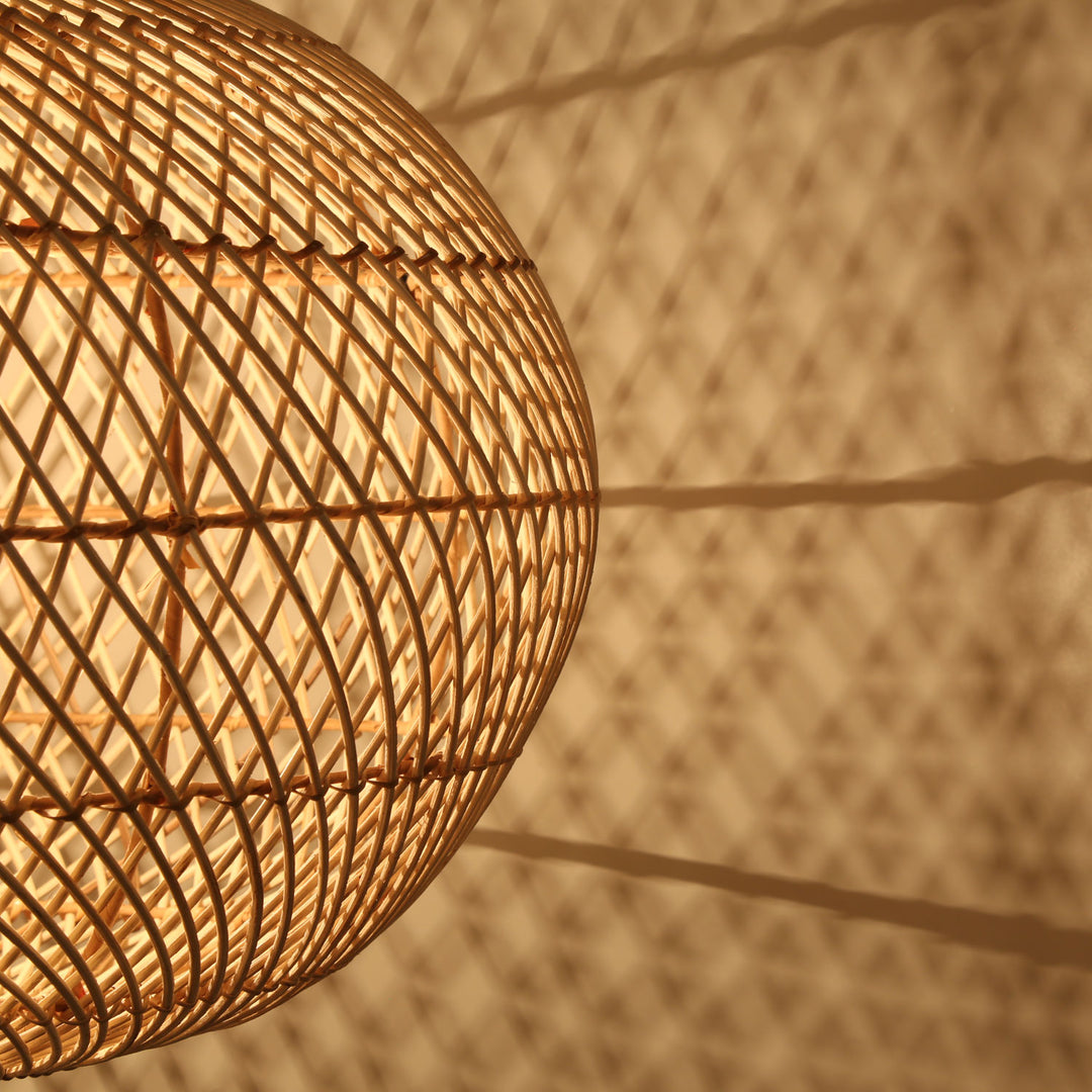 Deckenleuchte Rattan Rund
