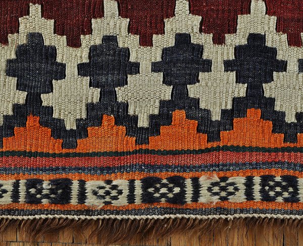 Vintage feiner Kelim Teppich  – 205 x 140 cm Unikat 15