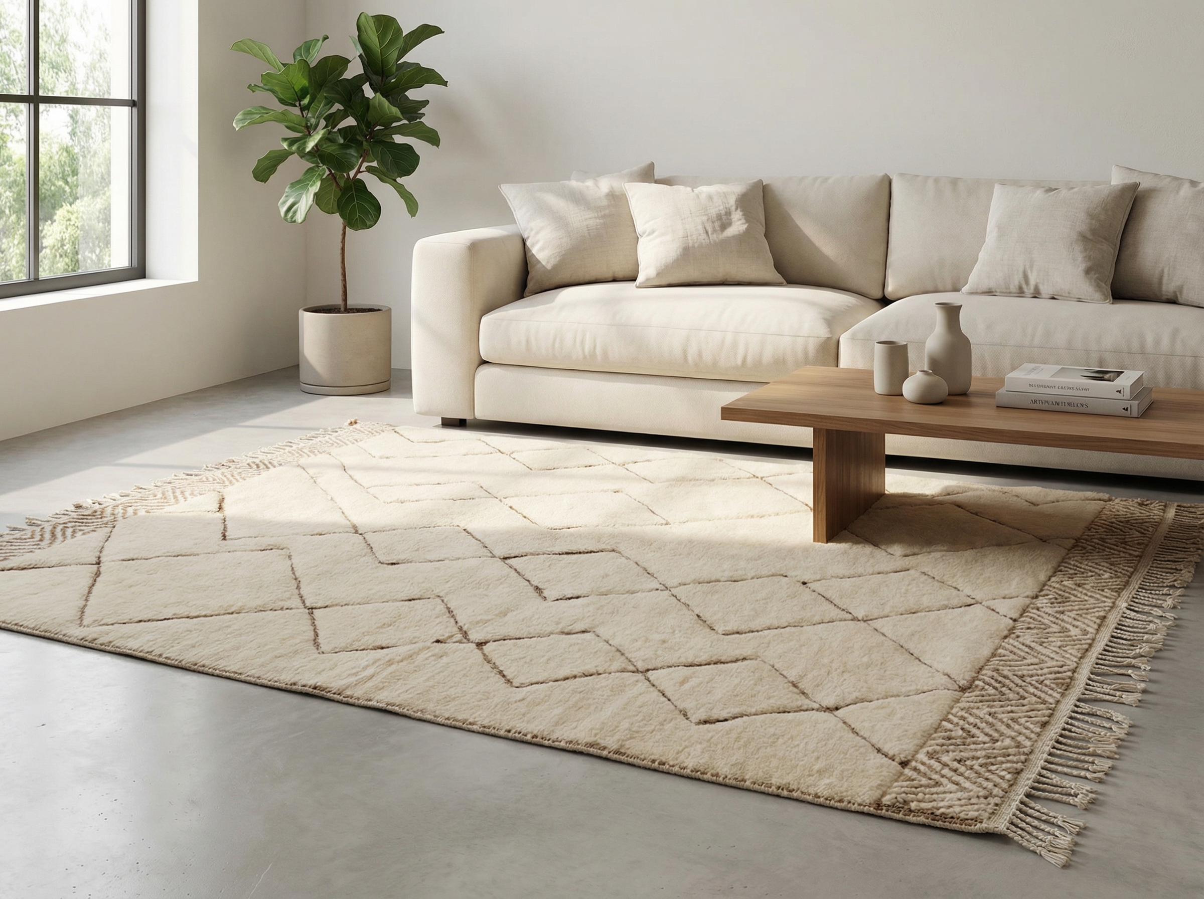 Blue White - Beni Ourain Rug, Handmade Rug, White And Blue Rug, Moroccan Rug, Custom Rug, Striped Blue Rug, Handwoven Rug Blue