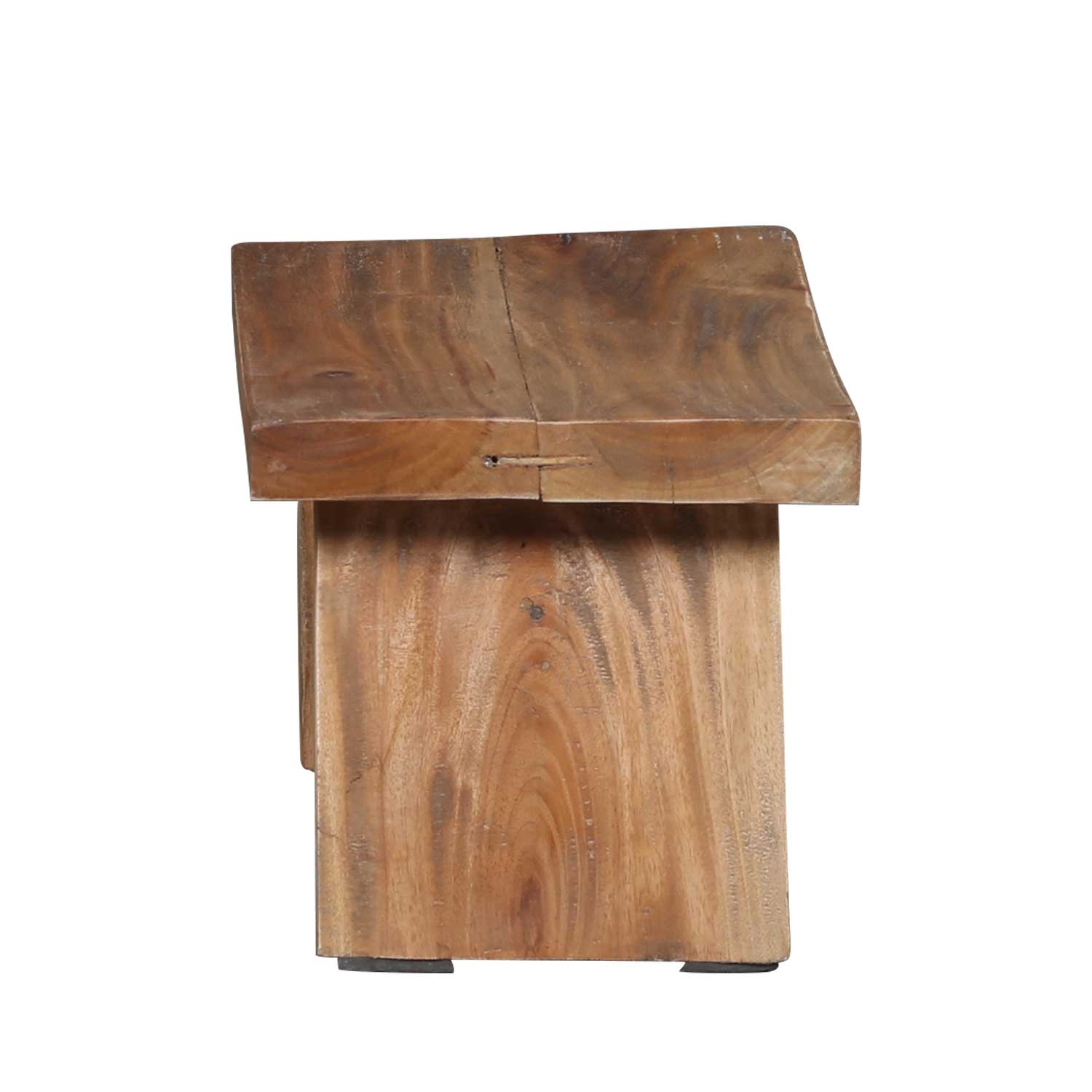 Teakholz Hocker aus recyceltem Teak – Vintage Sitzhocker