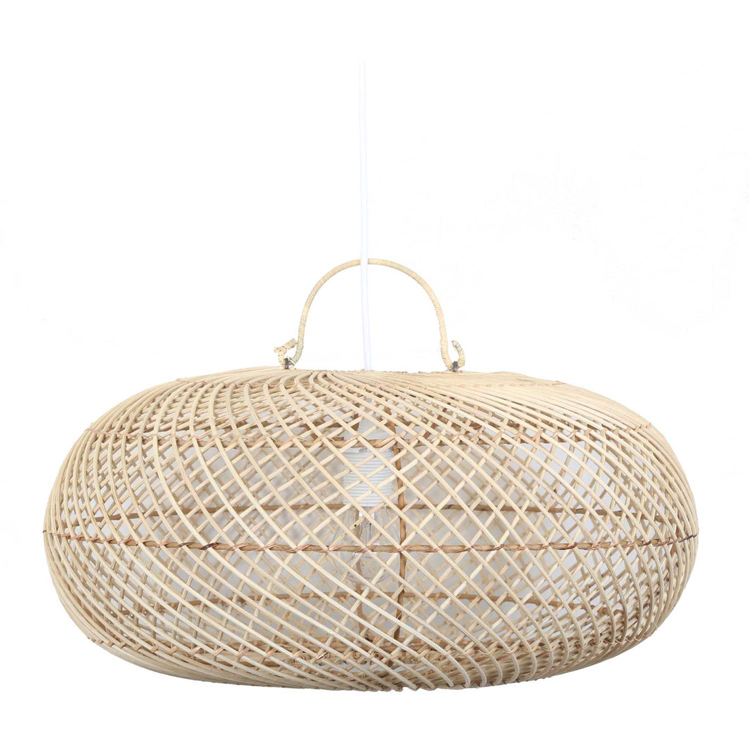 Pendelleuchte Rattan Lampe Oval 
