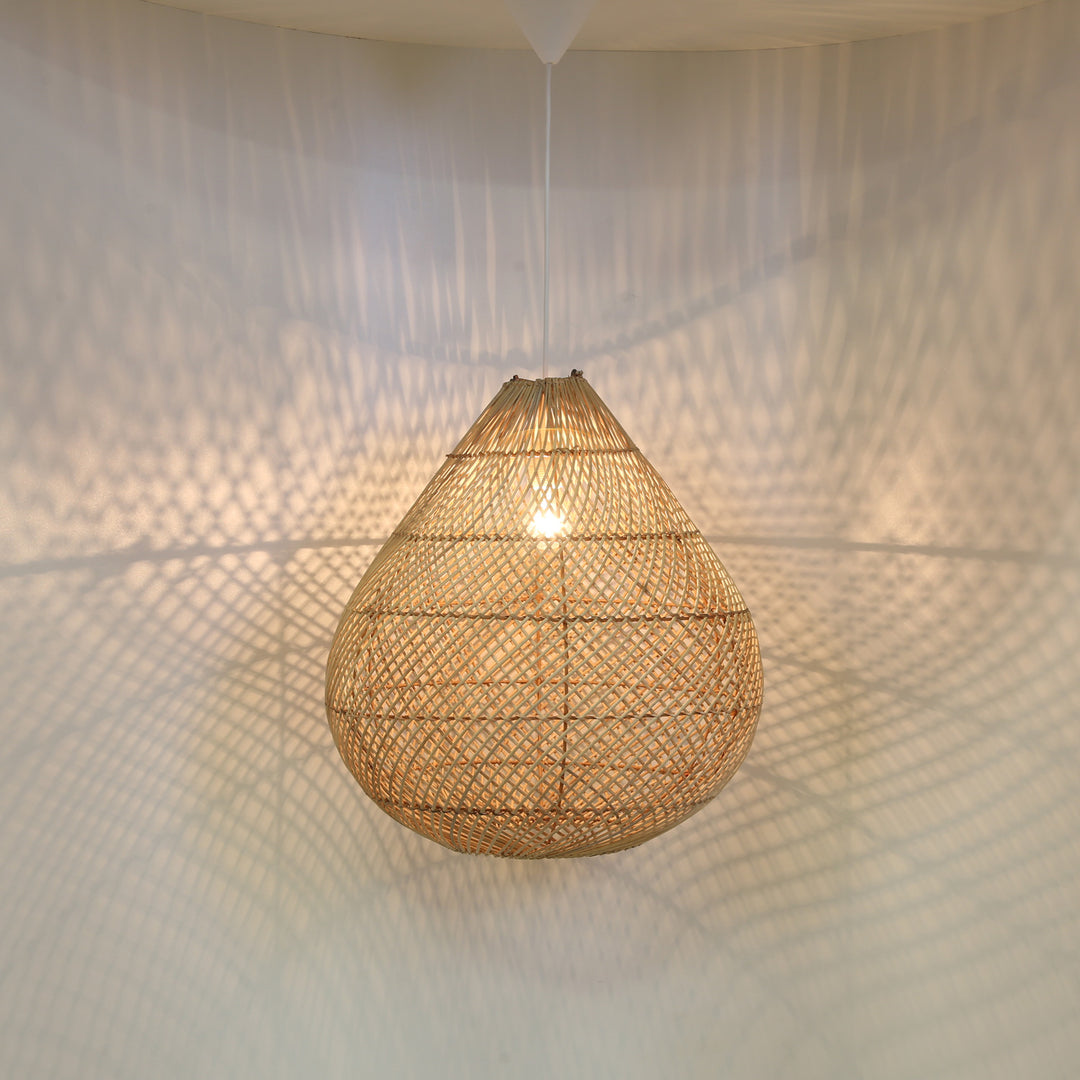 Pendelleuchte Rattan Esszimmer Lampe