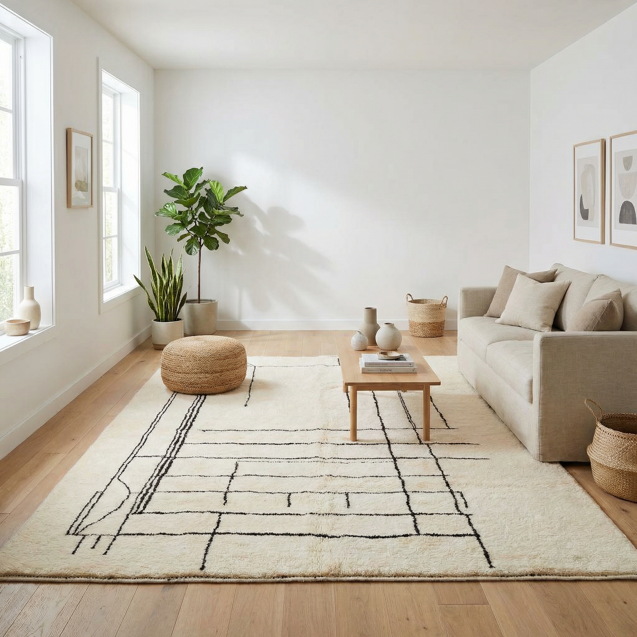 moroccan rug, original beni ourain