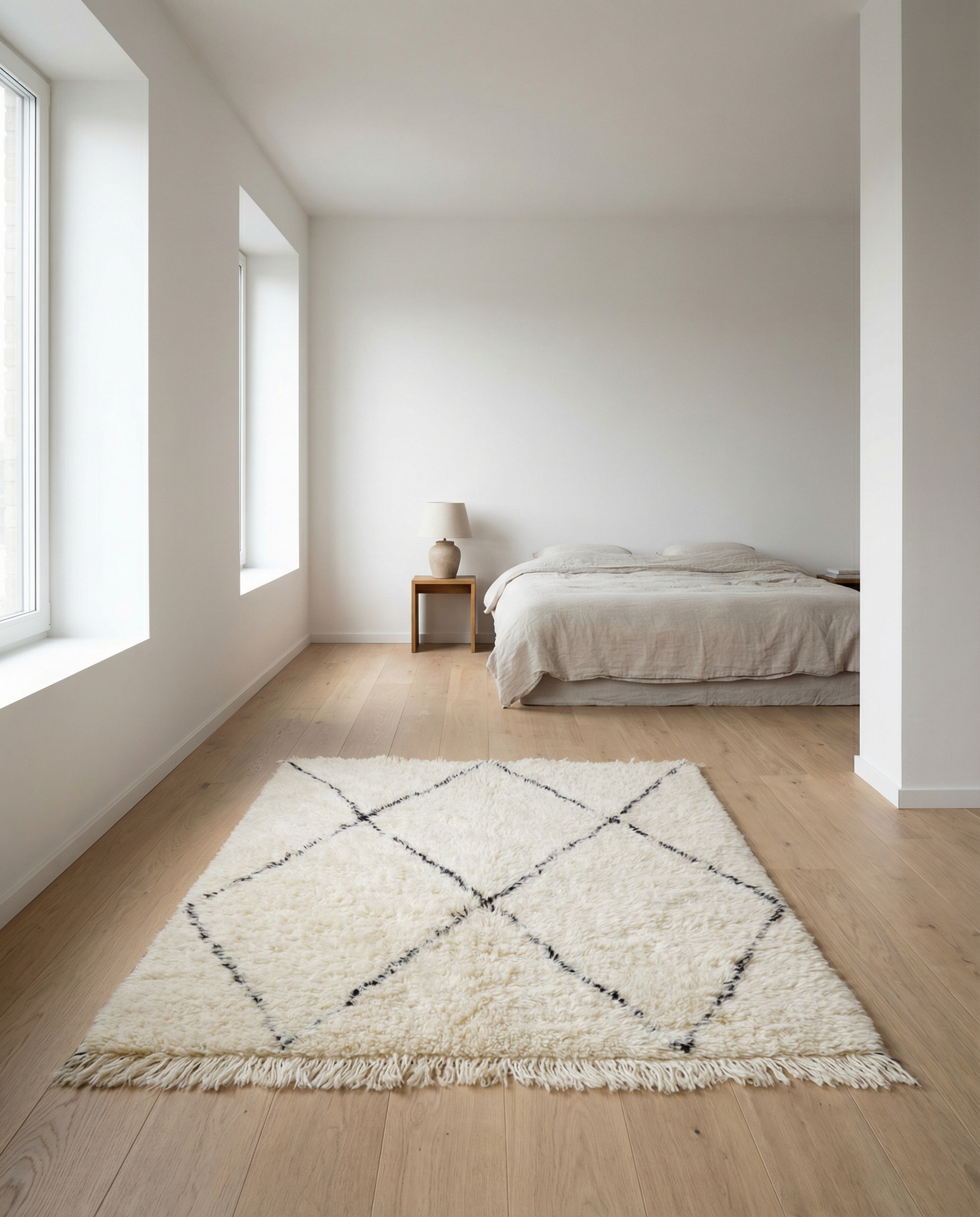 Artistic Berber Carpet for Modern Spaces- Beni Ourain Moroccan Rug