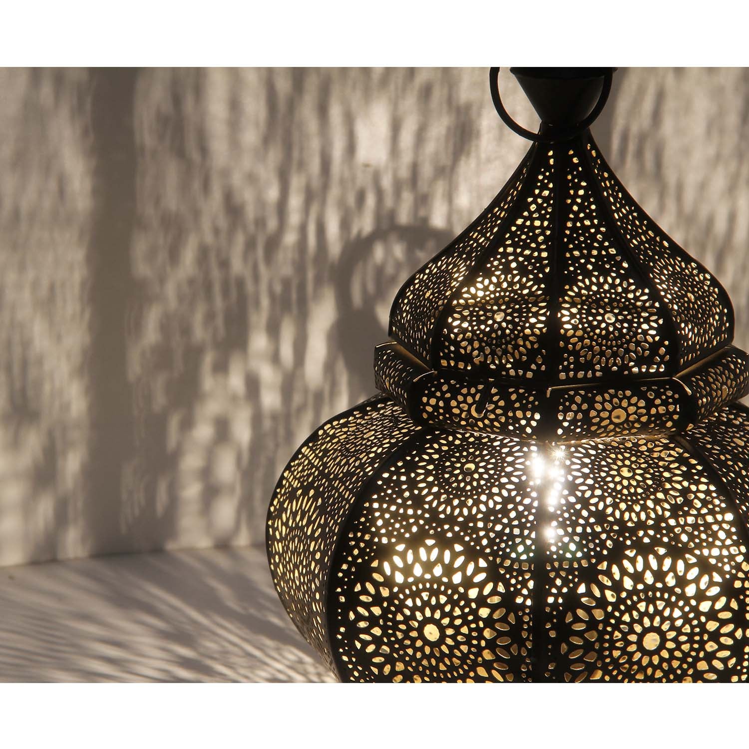 Orientalische Tischlampe  – Schwarz Gold,  MONA 