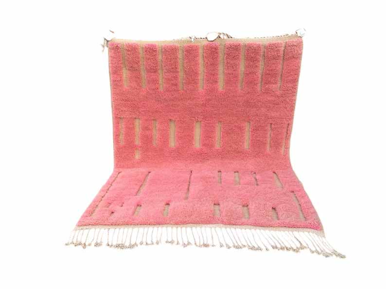 Moroccan Berber rug pink, berber Pink carpet handmade natural color rug, eco-friendly rug,8x10 ft rugs timeless wool rug, Mrirt rug Pink rug