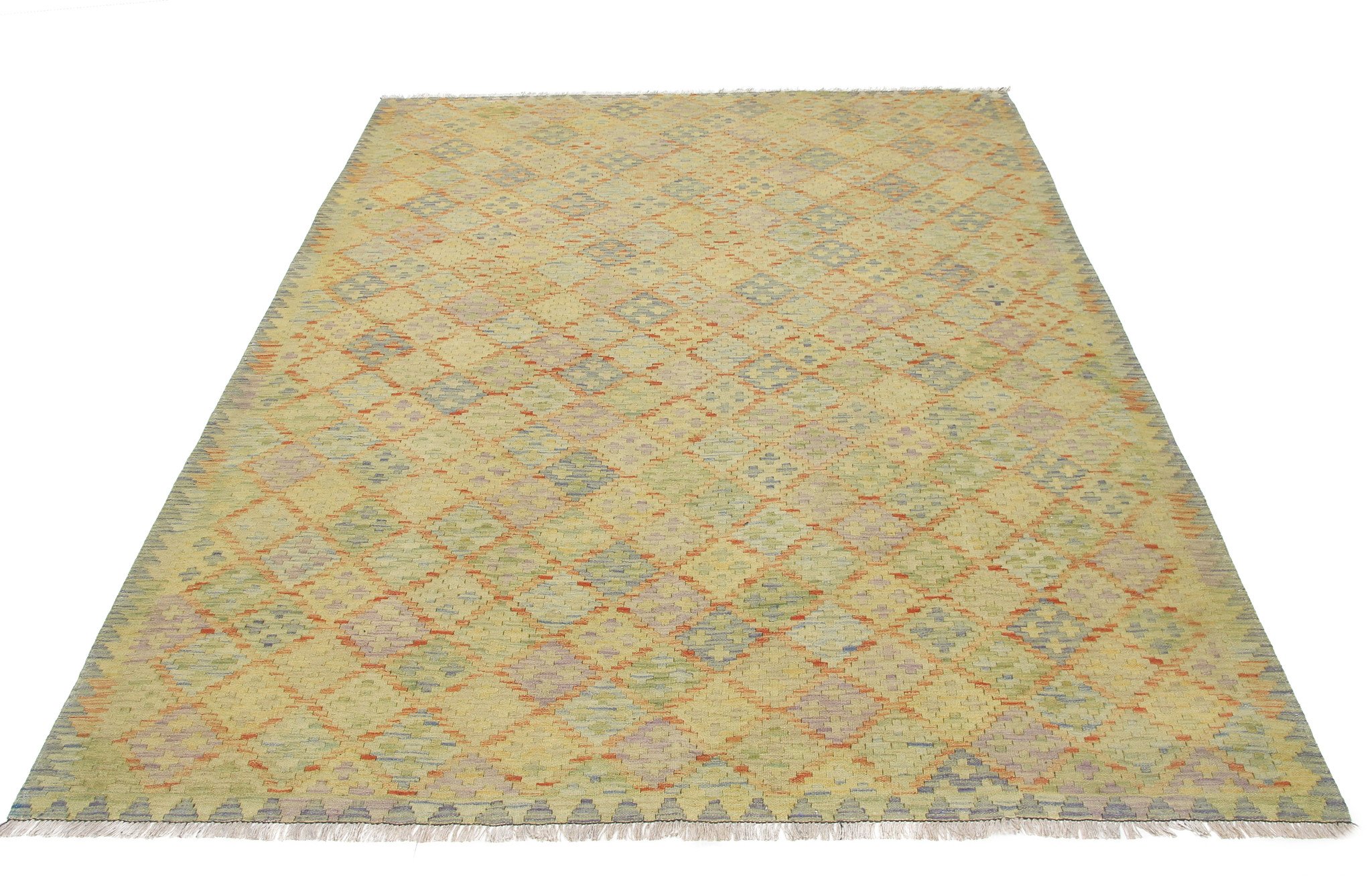 Kelim Teppich – Beige Grün 300 X 206 cm              