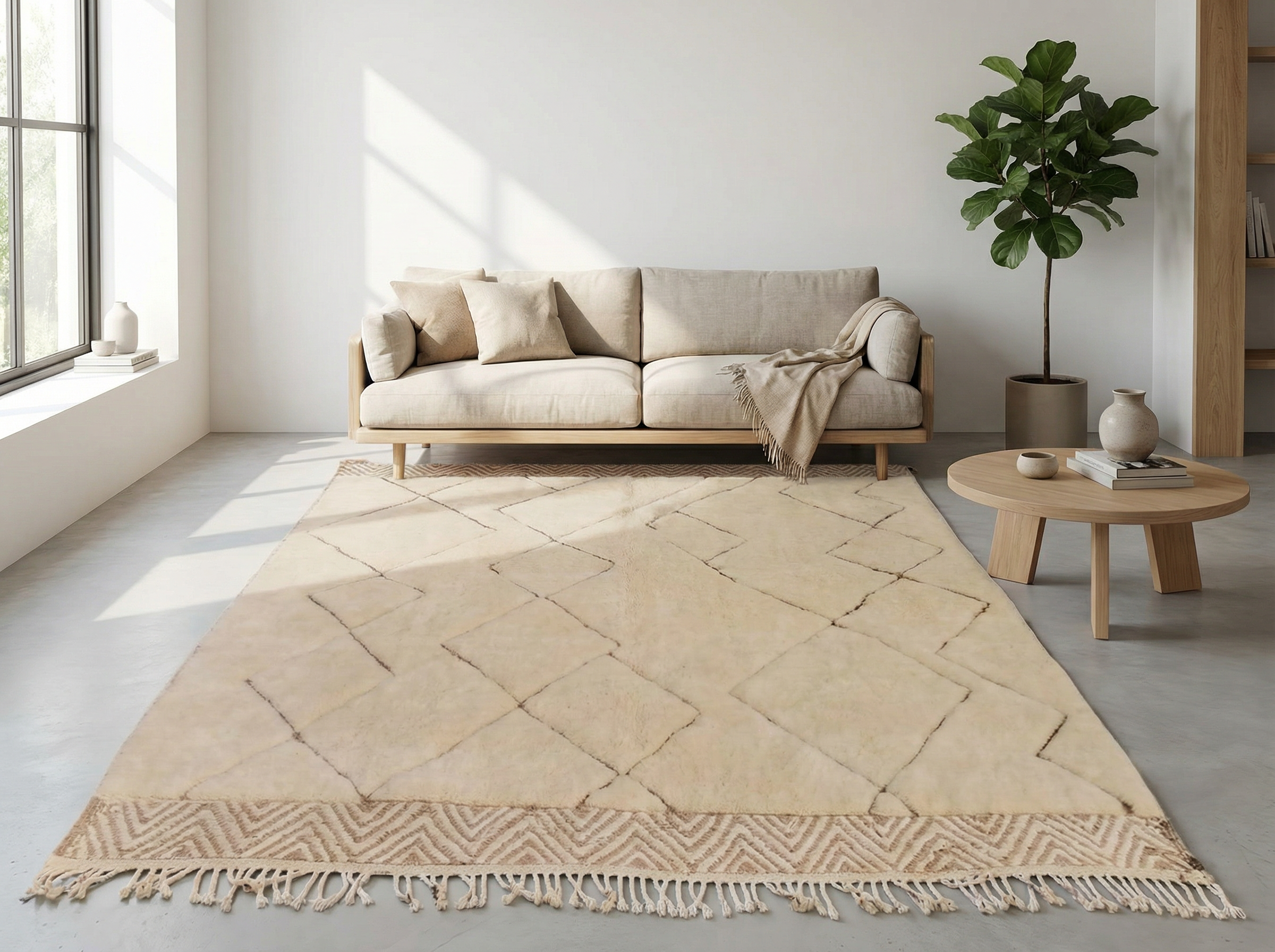 Blue White - Beni Ourain Rug, Handmade Rug, White And Blue Rug, Moroccan Rug, Custom Rug, Striped Blue Rug, Handwoven Rug Blue