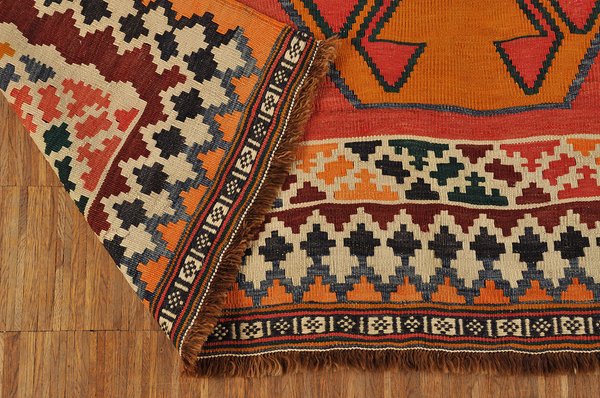 Vintage feiner Kelim Teppich  – 205 x 140 cm Unikat 15