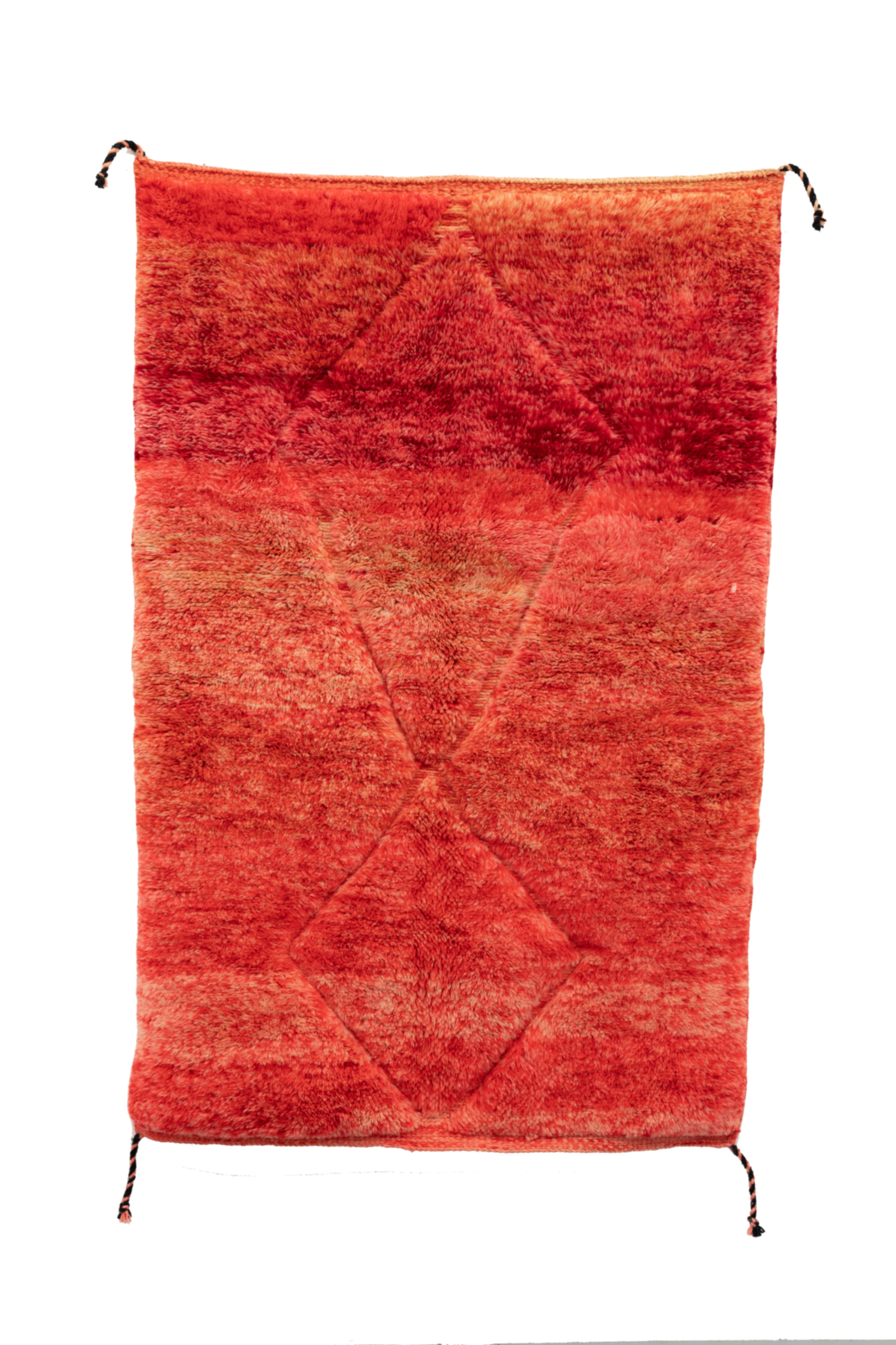 A S I F Rot  Berber Teppiche nach Maß 