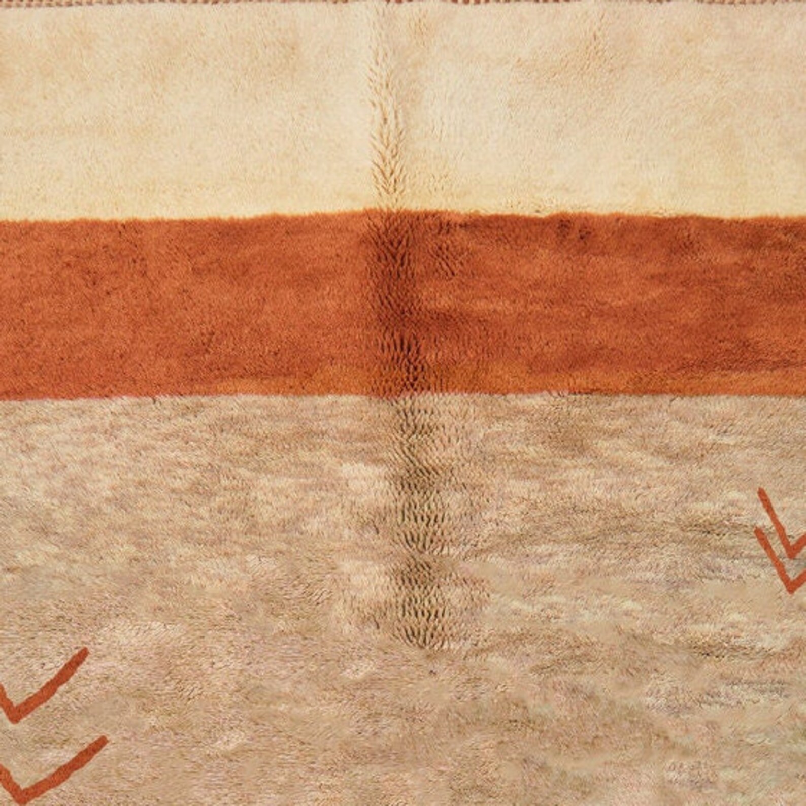 Hochflor Teppich  – Beige Braun 