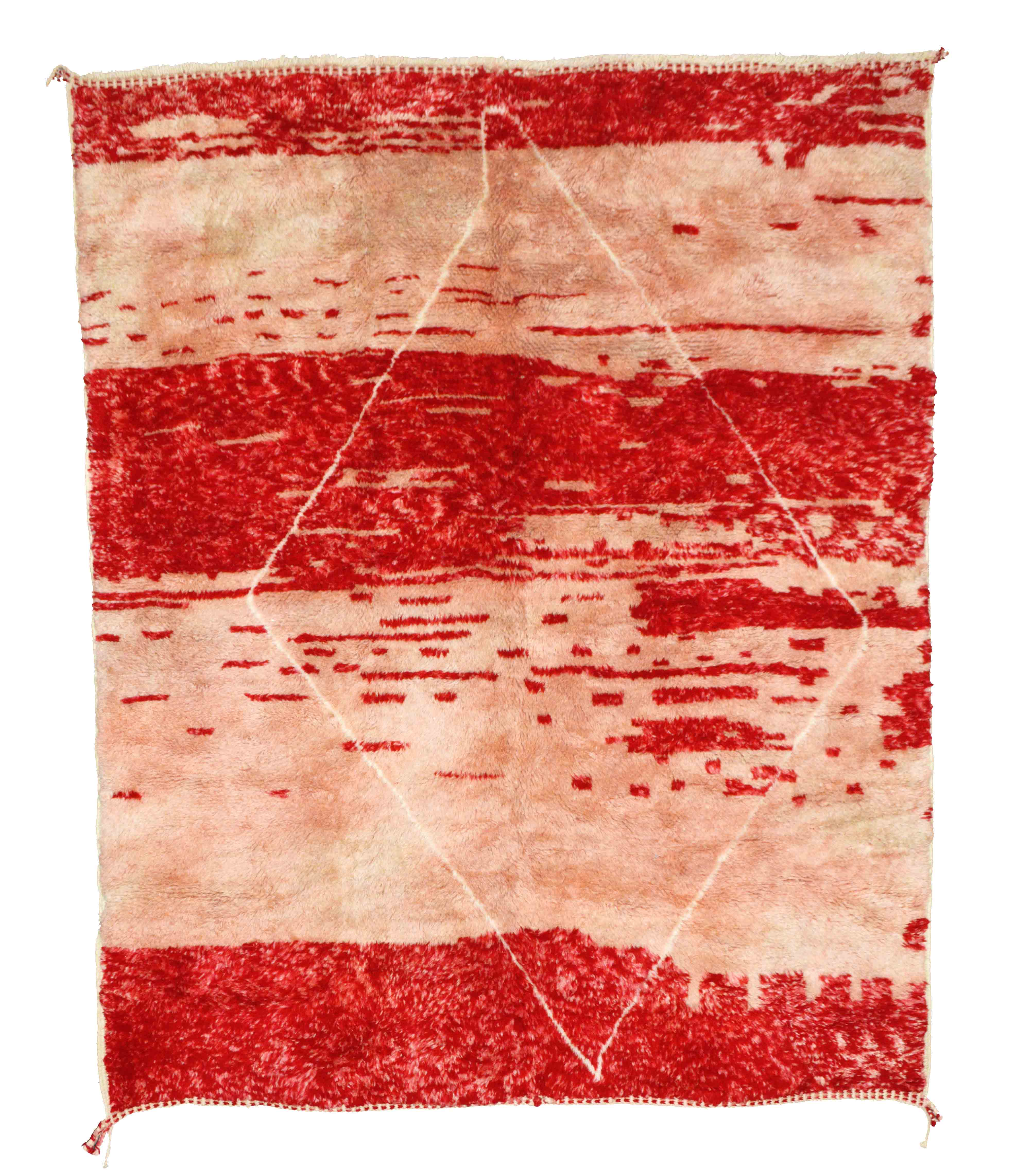 Berber Teppich nach Maß in Rot