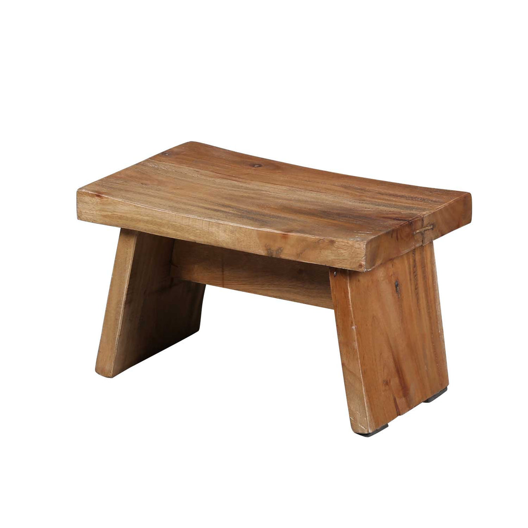 Teakholz Hocker aus recyceltem Teak – Vintage Sitzhocker