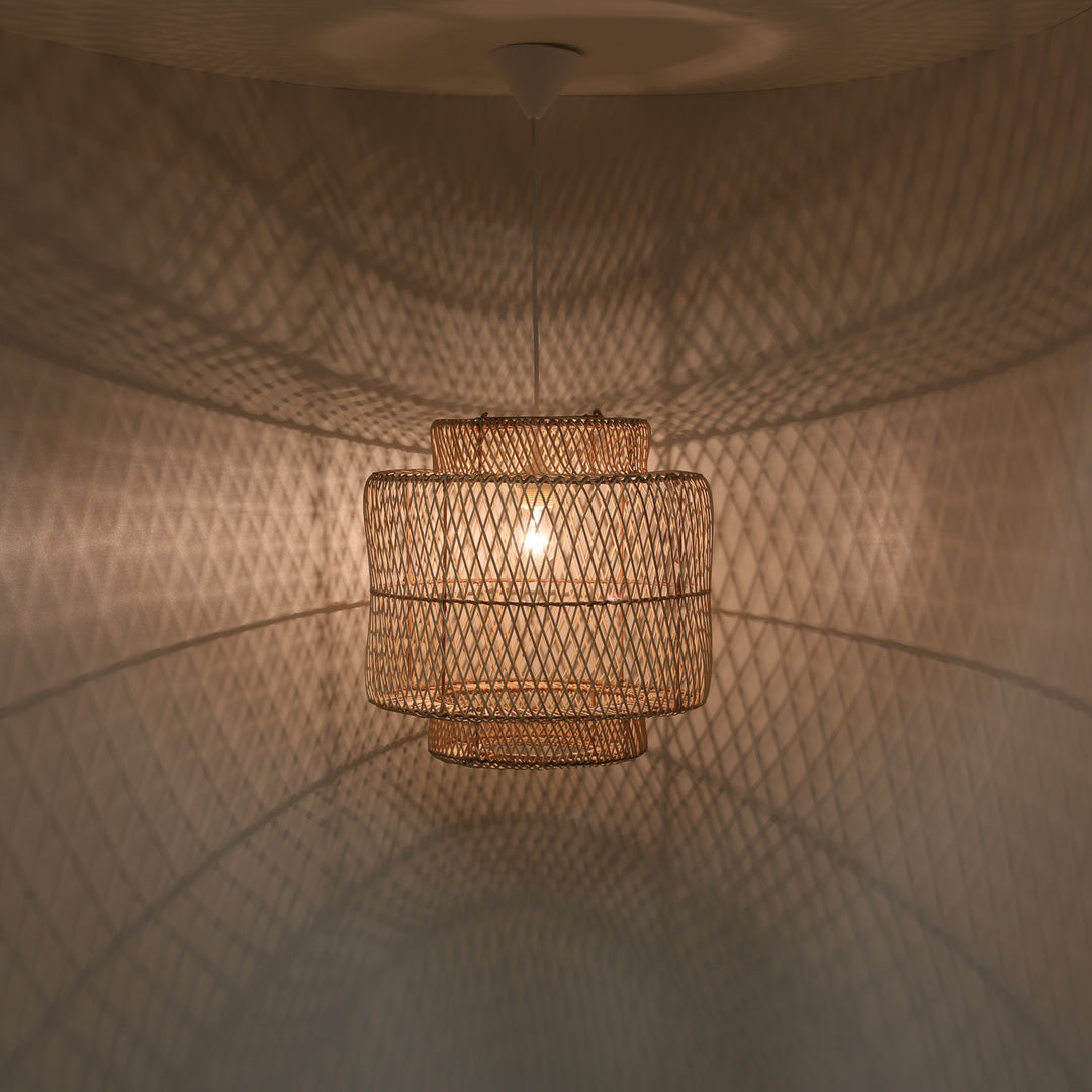 Hängelampe Rattan Boho Style