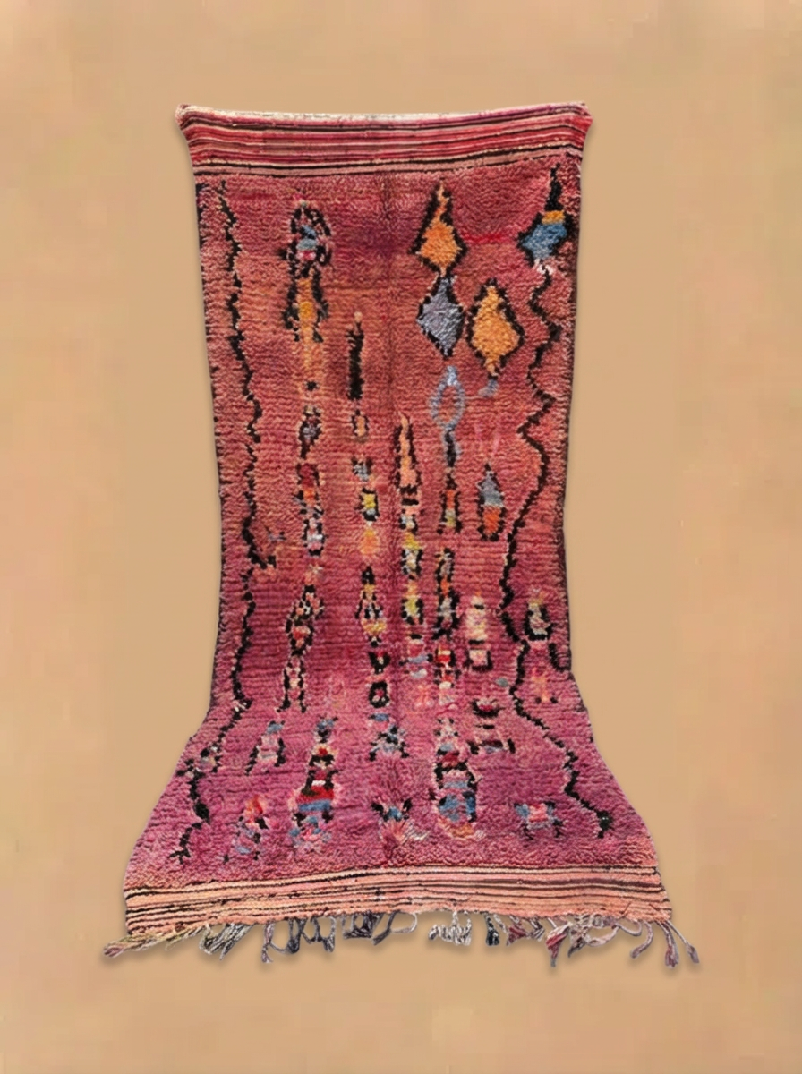 Alter Teppich – vintage Moroccan Boujaad  290 x 130 cm – Unikat  V35