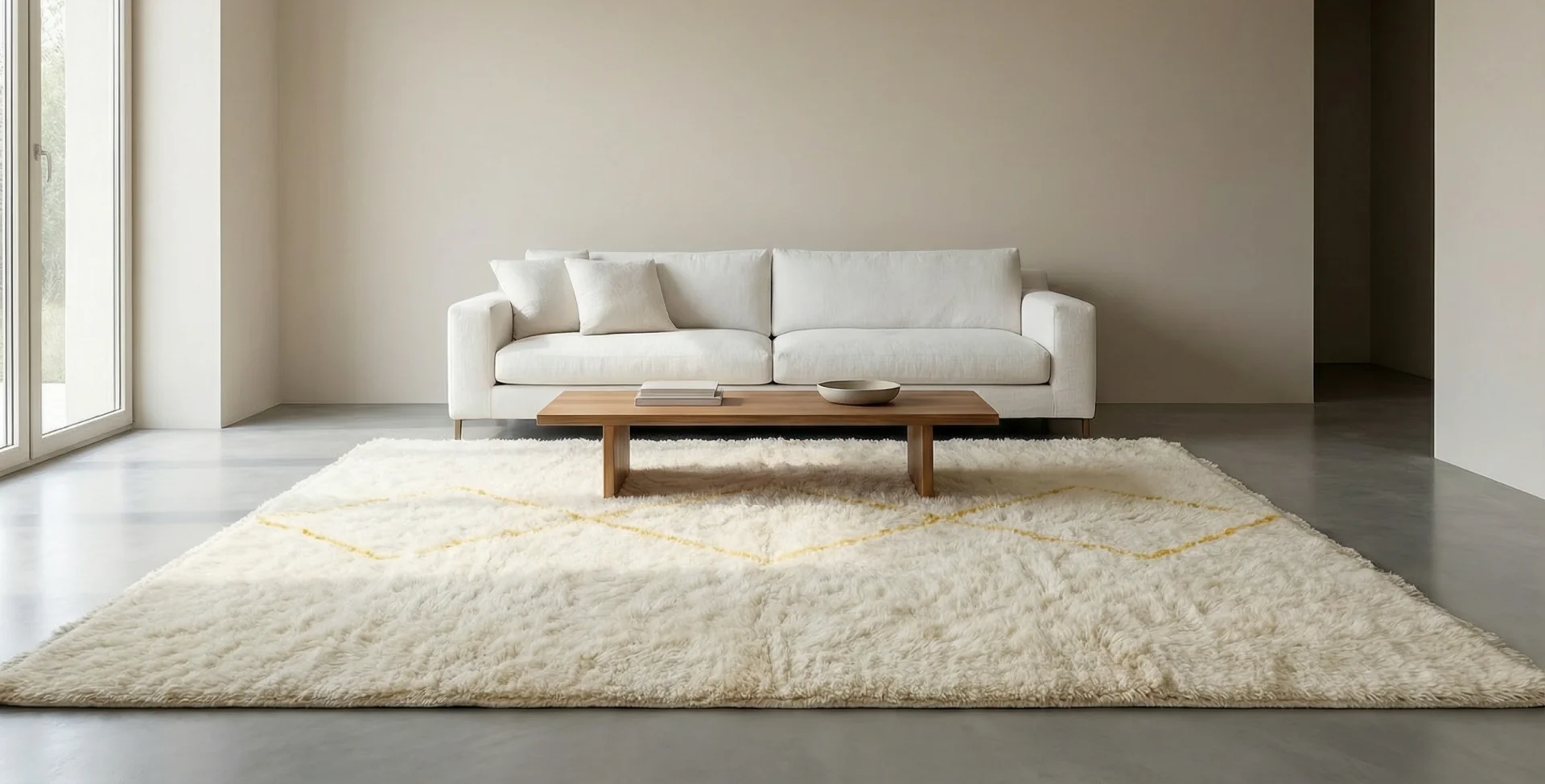 Berberteppich im modernen Wohnzimmer