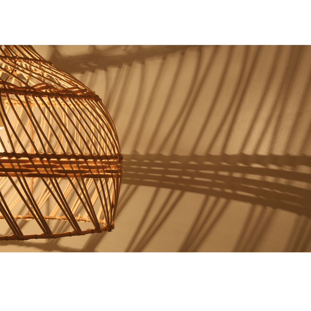 Lampenschirm Rattan Esszimmer 