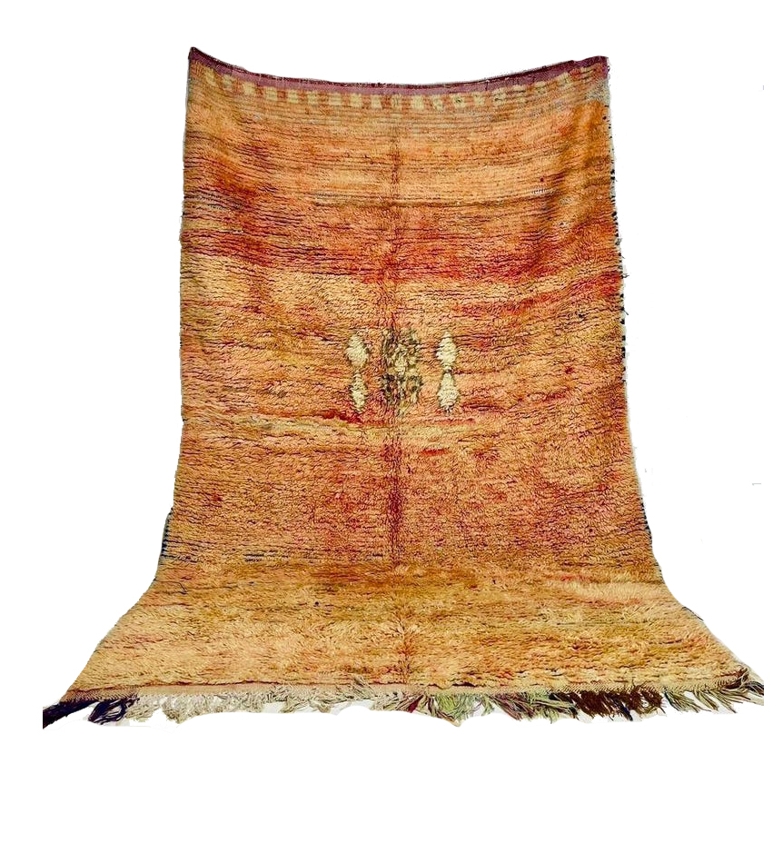 Beni Mguild  vintage Berberteppich Lachs Farbe  260 x 175 cm