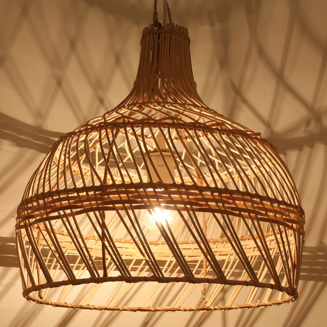 Lampenschirm Rattan Esszimmer 