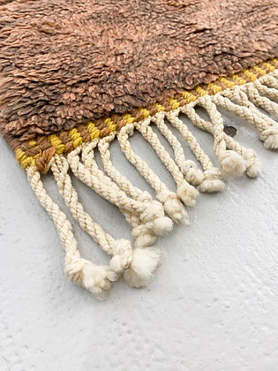 Designer Carpet - Traditional Beni Ourain Yellow, Brown, Red, Moroccan Rugs, Berber Carpets, Handmade, Handwoven