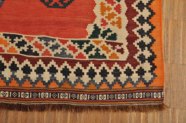 Vintage feiner Kelim Teppich  – 205 x 140 cm Unikat 15