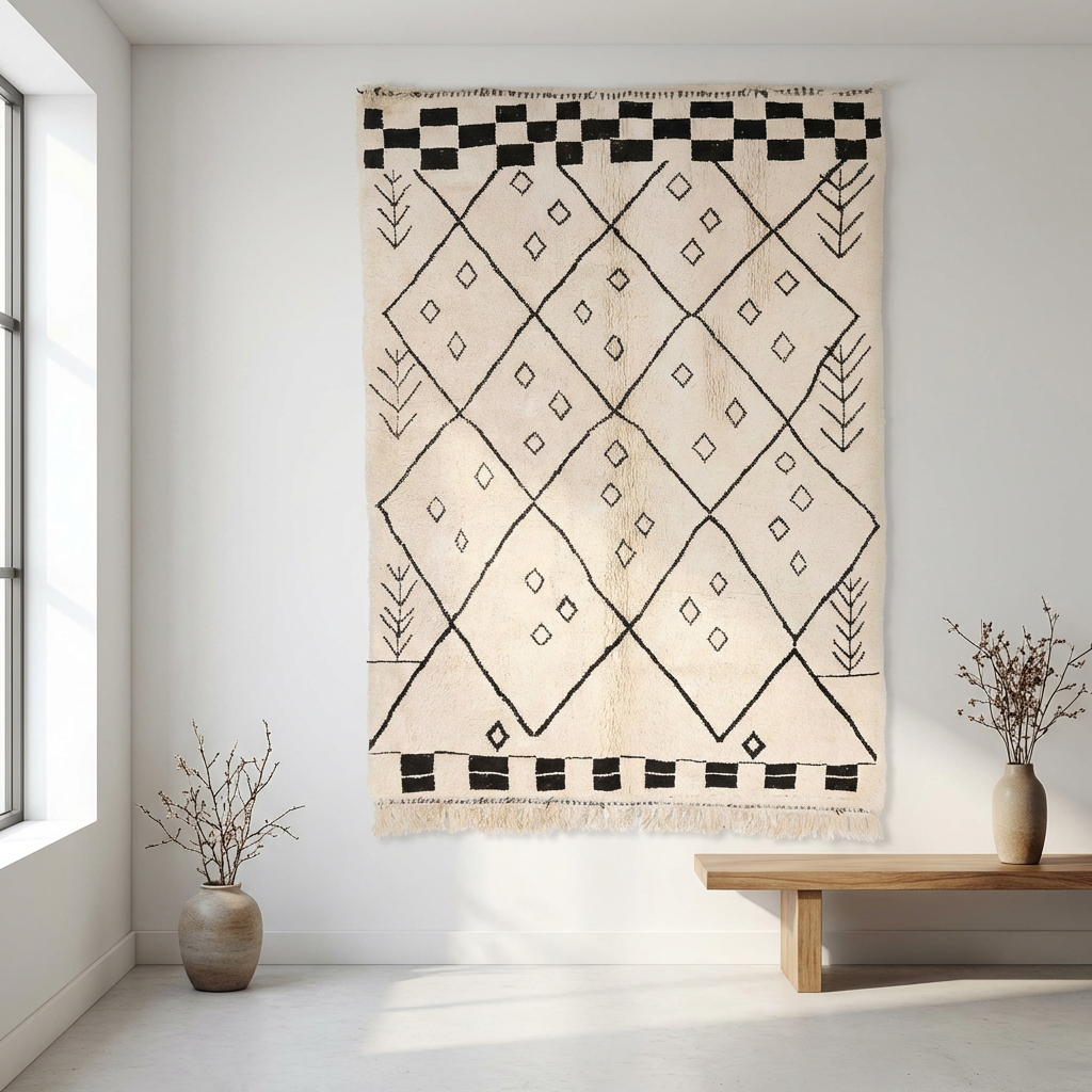 Tapis berbere – Tapis en laine Beni Ourain 