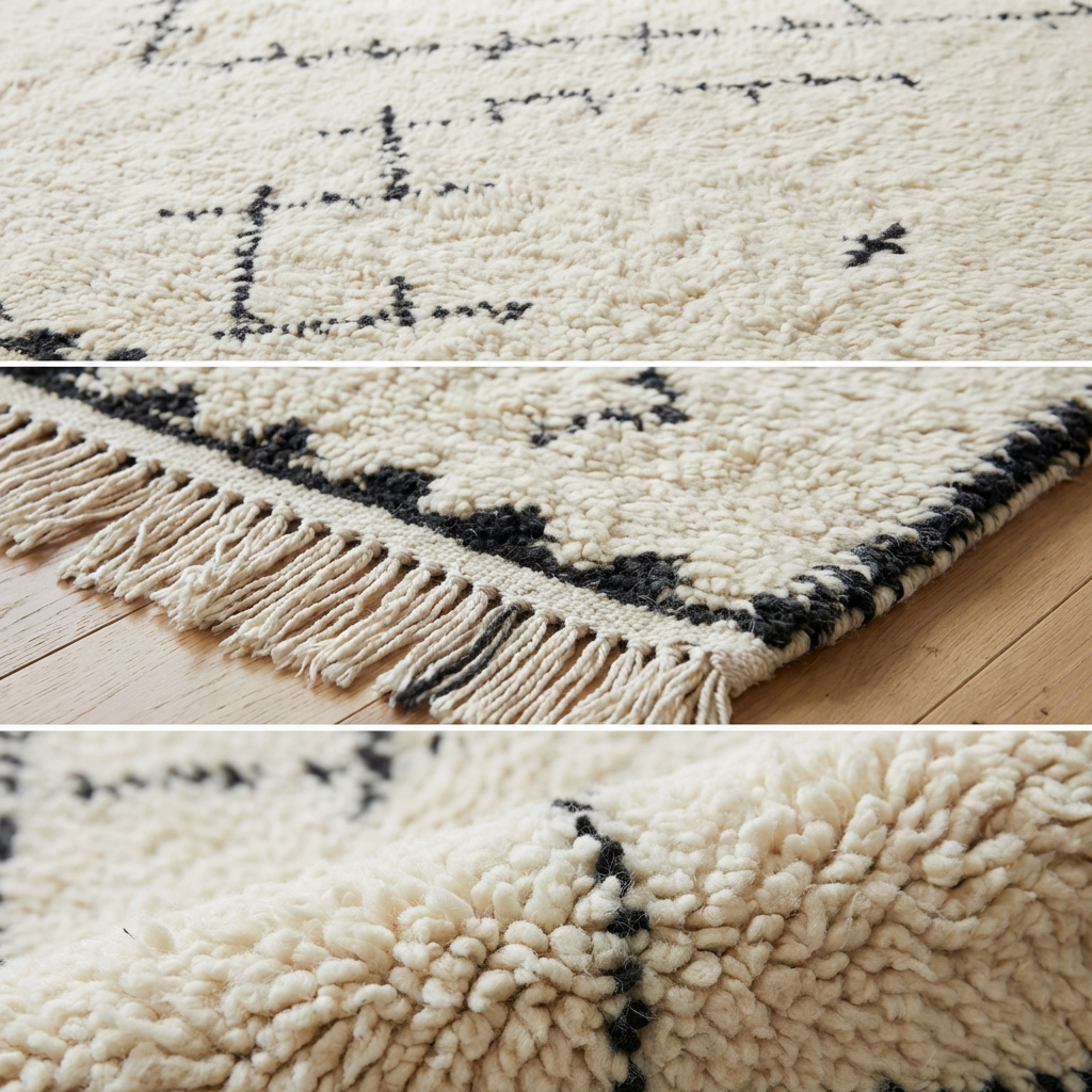 Beni  Berberteppich Natur Farben – BEL D15