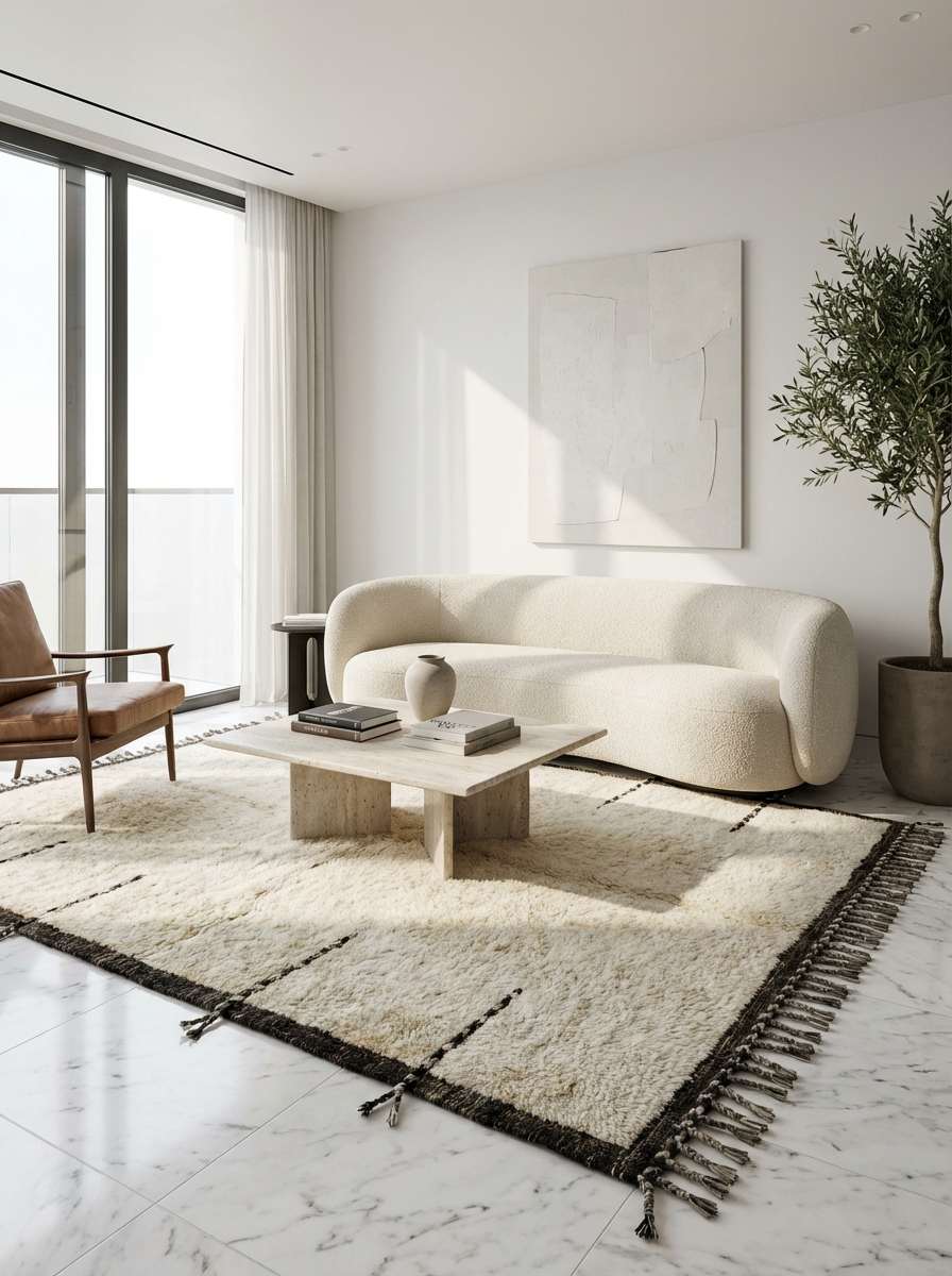 Creamy Beni Ourain for Cozy Spaces 