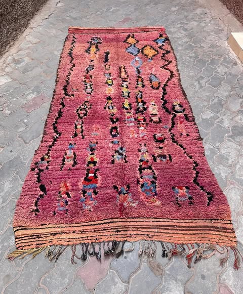 Alter Teppich – vintage Moroccan Boujaad  290 x 130 cm – Unikat  V35
