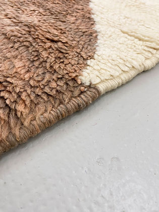 Designer Carpet - Traditional Beni Ourain Yellow, Brown, Red, Moroccan Rugs, Berber Carpets, Handmade, Handwoven